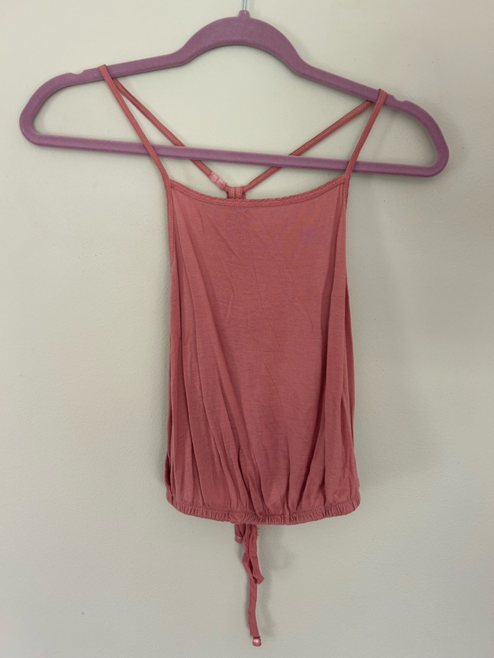 Women’s Rose Pink Strappy Tank Top